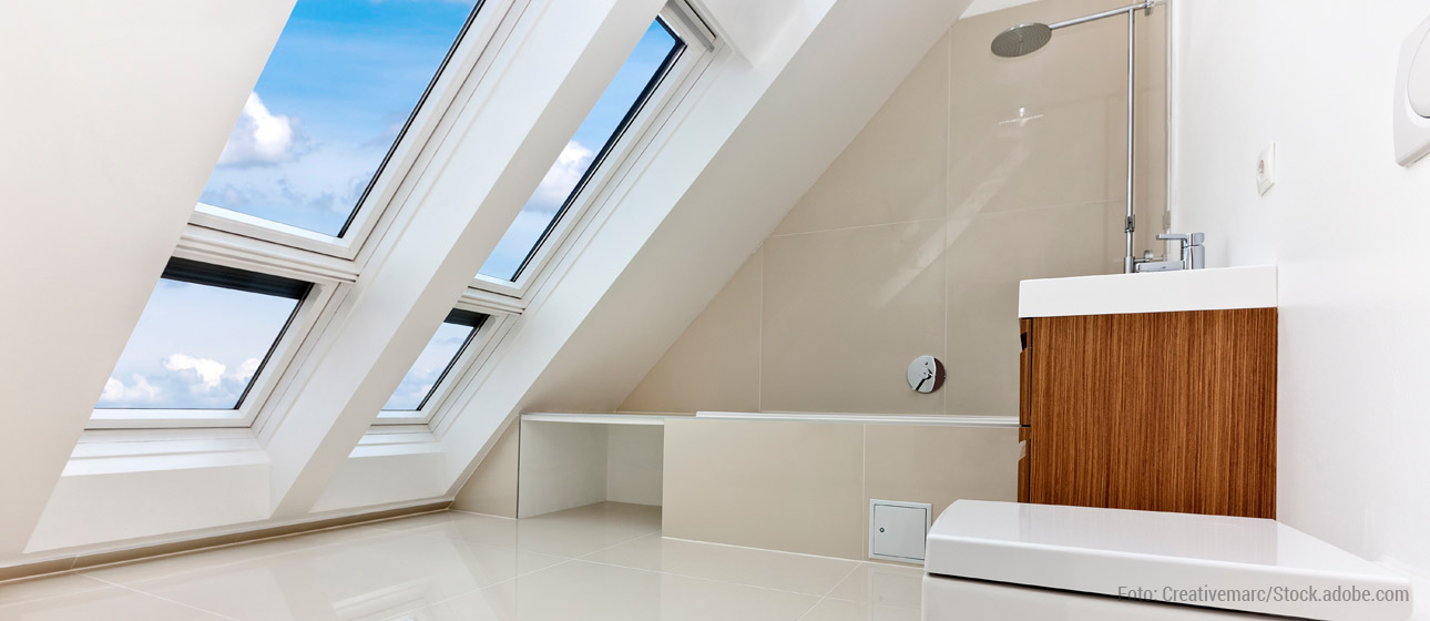 Dachflächenfenster für ein Bedezimmer